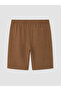 Xside Khaki Regular Fit Linen Look Men's Shorts - 6