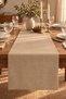 Beige Runner Bohemian Tablecloth 100% Linen Decorative Wedding Party Promise Engagement Decoration Hotel - 3