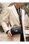 Mini Soft Leather Look Gold Lock Detailed Crossbody Women's Bag