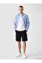 Xside Black Regular Fit Gabardine Men's Cargo Shorts