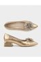 Women's patent leather pointed-toe heels with rhinestone floral detail - 2