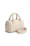 Cream Matte-Textured Mini Hand and Shoulder Bag for Women—Zippered Casual-Chic Bag, 19x11 cm, CANEDR08 - 2