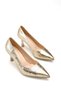 Vega Alba Women's Pointed Toe Heeled Shoes 00122237 Gold Crocodile - 3