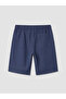 Xside Purple Regular Fit Linen Look Men's Shorts - 7