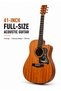 Mahogany Heritage 41 Inch Acoustic Guitar, Full Size 6-String Cutaway Guitar - 3
