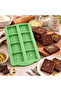 8-Piece Square Patterned Silicone Cake and Chocolate Mold – Cookie, Brownie, and Dessert Mold - 3