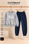 King Printed Kids' Tracksuit Set – Hoodless Sweatshirt & Sweatpants