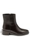 Women's Bitter Brown Zippered Short Heeled Daily Ankle Boots - 2
