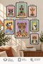 7-Piece Frame-Looking Modern Painting Set |   Retro & Pop Art |   Living Room, Office, Kitchen and Study Room Wall Decor