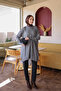 Gray Cold Yarn Knitwear Tunic - 2