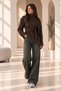 Women's Stand Collar Belted Buttoned Short Cashmere Coat - 8