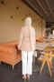 Beige Layered Single Button Dabıl Crep Jacket - 5