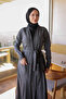 Smoked Pocketed Long Mercerized Knitwear Cardigan - 4