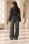 Women's Stand Collar Belted Buttoned Short Cashmere Coat - 5