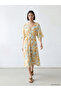 Nevavm Double-Breasted Collar Patterned Dress with a Difference - 2