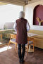 Brown Bow Buttoned Felt Vest - 4