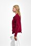 Burgundy Bow Detailed Angora Soft Knitwear Cardigan - 3
