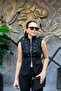 Hakim Collar Gold Button Detailed Zippered Vest Sun500 - 2