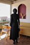 Black Pocketed Long Mercerized Knitwear Cardigan - 5