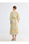 Nevavm Double-Breasted Collar Patterned Dress with a Difference - 8