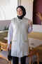 Ecru Zippered Angora Soft Knitwear Vest