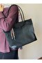 Charm Detailled Large Black Bag Width 40 Length 30 - 2