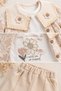 Baby Girl Set Floral Embroidered Lace Collar 3-Piece Jacket Bottom Top Set Girls' Set 6 9 12 18 24 Months Premium Set - 5