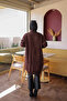 Brown Buttoned Angora Soft Knit Cardigan - 4