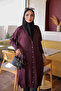 Plum Stone Cold Yarn Knitwear Cardigan - 4