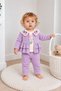 Baby Girl Set Floral Detailed Ruffled 3-Piece Jacket Bottom Top Set Children's Set 6 9 12 1 8 24 Months - 2