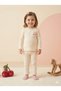 Baby Girl & Child 2-Piece Set Cherry Embroidered 100% Cotton Long Sleeve Top and Pants Set