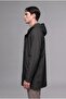 Regular Fit Waterproof Hooded Faux Leather Parka (26 Au) - 3