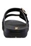 Saturday Metallic Buckle Women's Slippers 213316-001 Black - 6
