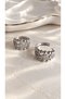 Xuping Silver Color, Zircon Stone Hoop Earrings Acr9788 - 2