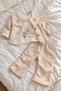 Baby Girl Set Floral Embroidered Lace Collar 3-Piece Jacket Bottom Top Set Girls' Set 6 9 12 18 24 Months Premium Set