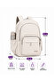 School Backpack with 15.6 Inch Laptop Compartment and Large Volume Organizer - 9106-Beige - 5