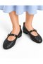 Knitted Patterned Straw-Look Buckle Strap Blunt Toe Mary Jane Ballerina Ballet Casual Comfortable Non-Slip Sole Shoes - 7