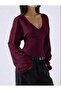 Women's Modal Fabric V-Neck Wide Sleeve Waist-Fitted Blouse