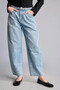 Barrel Fit High Waist Ankle-Tapered Loose Leg Jean Pants H7134Ax26Au - 5