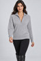 Women's Zippered Collar Sweater - 3