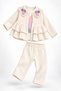 Baby Girl Set Floral Detailed Ruffled 3-Piece Jacket Bottom Top Set Children's Set 6 9 12 1 8 24 Months - 3