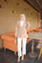 Beige Layered Single Button Dabıl Crep Jacket - 3