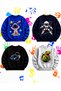 Car-Robot-Astronaut Mixed Print Embossed 4-Piece Boys' Sweatshirt