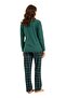 Women's Green Long Sleeve Pajama Set 3732-S - 3