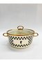 Enamel Frying Pan 22 cm Checkered Patterned - 4