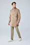 Men's Relaxed-Fit Premium Wool Cashmere Coat Beige 4351Dngr - 5