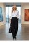 Women's Palazzo High-Waisted Fabric Pants