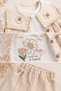 Baby Girl 3-Piece Set Vintage Lace Collar Floral Jacket Seasonal Set 6-9-12-18-24 Months - 3