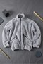 Trendy, High Collar, Oversized Fit, Zippered, Fleece, Plush Jacket - 2