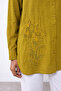 Embroidered Long Sleeve Woven Shirt Mustard 10793 - 2